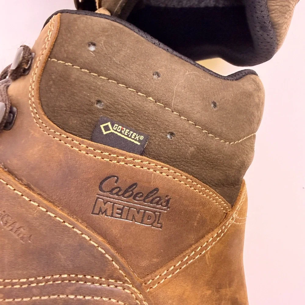 Cabela's Meindl Hiking Boots Pflege II Mens 13 EE Vibram Leather GoreTex Hunting